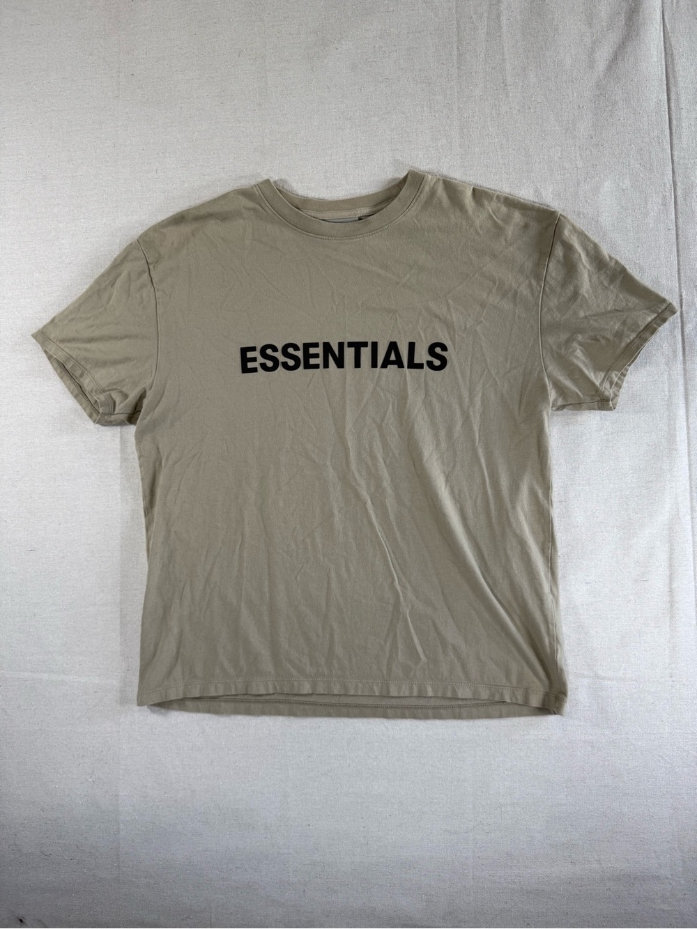 Essentials Fear Of God Beige Center Print Logo Shirt Streetwear Shirt